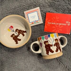 Original Nicholas Mosse handmade and hand painted in Ireland pottery. Kid’s set